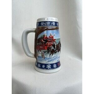1995 Budweiser Holiday Stein Lighting The Way Home By Anheuser Busch